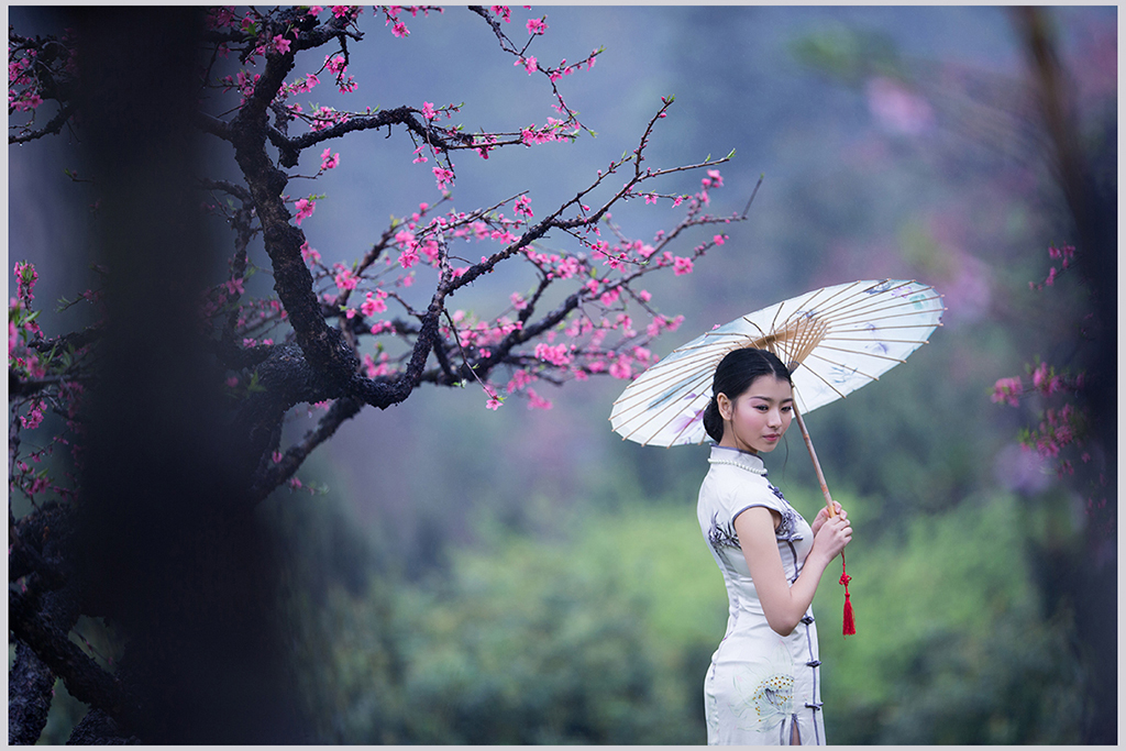 烟雨桃花人像摄影创作花絮